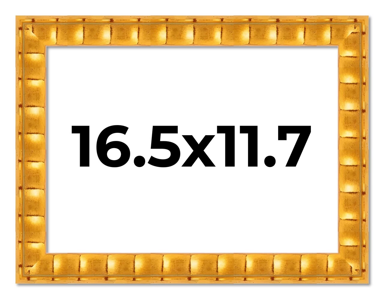 16.5x11.7 Bamboo Picture Frame with UV-Resistant Acrylic & Acid Free Backing, Available in 4 Finishes - Brown, Black, Gold, and Natural